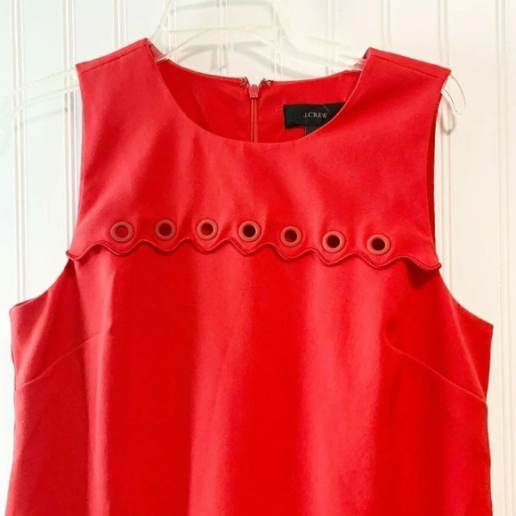 J. Crew Sleeveless Scalloped Dress with Grommets - Picture 5 of 8